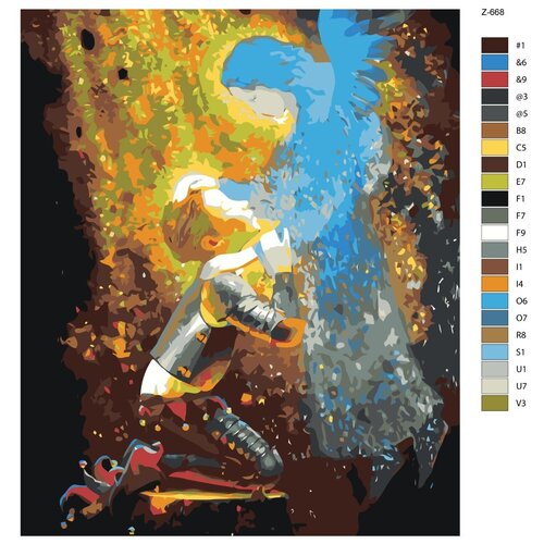 Картина по номерам Z-668 Репродукция Виктора Низовцева. Ангел Хранитель 40x50 картина по номерам медицина девушка врач ангел хранитель