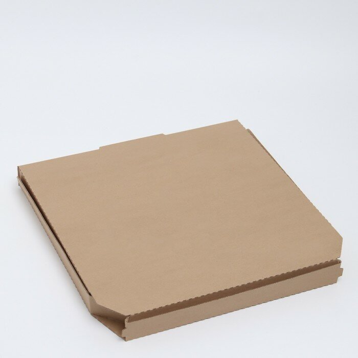 Коробка для пиццы, бурая, 42 х 42 х 4 см быстросборная(20 шт.)