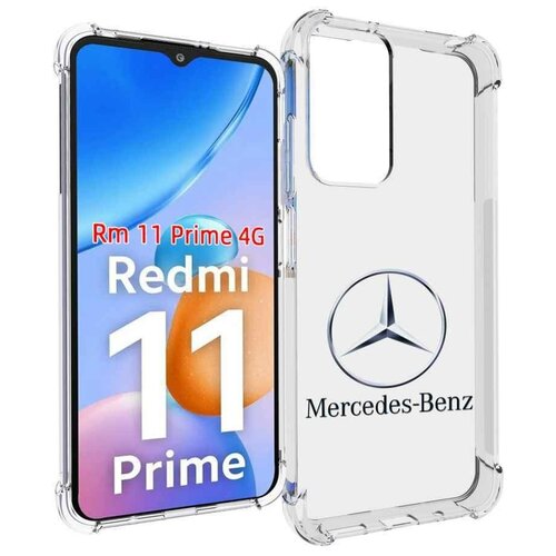 Чехол MyPads mercedes-7 мужской для Xiaomi Redmi 11 Prime 4G задняя-панель-накладка-бампер