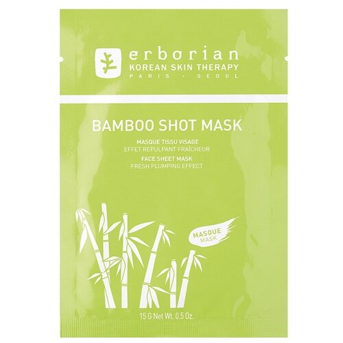 фото Erborian Тканевая маска Bamboo Shot Mask Бамбук увлажняющая, 15 г