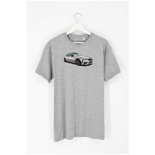 фото Футболка bmw (бмв) m4 (2), светло-серый меланж, размер 3xl meemtee