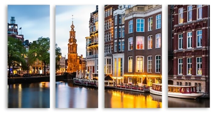 Модульная картина на холсте "Нидерланды" 90x51 см