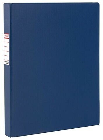 Папка на 4 кольцах BRAUBERG, картон/ПВХ, 35 мм, синяя, до 250 листов (удвоенный срок службы), 221484