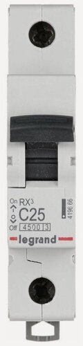 Изображение товара Выключатель автоматический модульный 1п C 25А 4.5кА RX3 Leg 419666