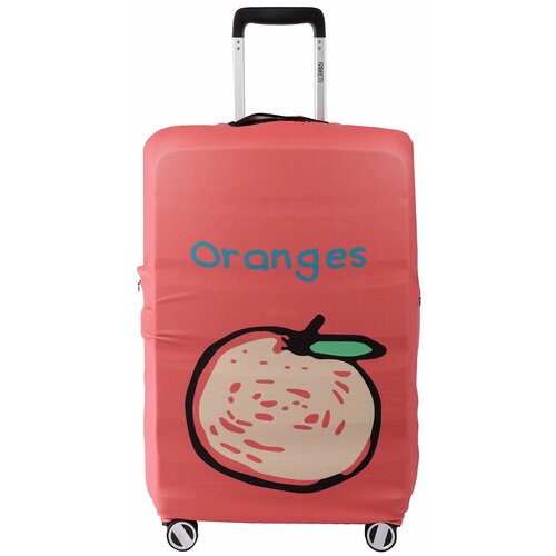 фото Чехол для чемодана fabretti, размер m, оранжевый