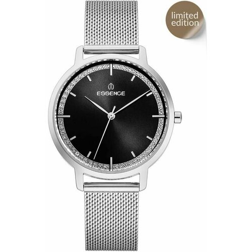 фото Наручные часы essence часы наручные женские essence es6749fe.350 гарантия 1 год, серебряный, черный