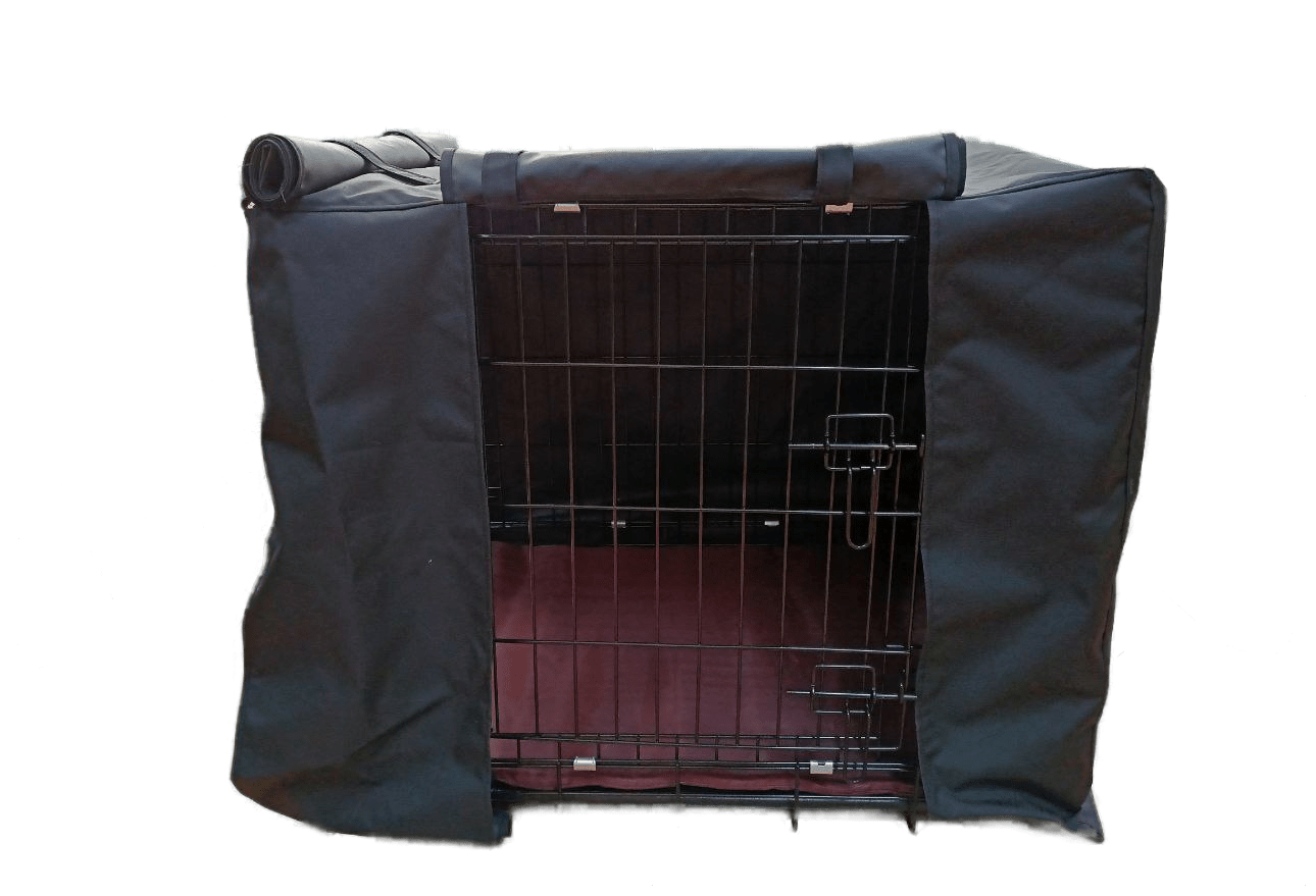 Чехол на клетку для собак 3 размера (77*62*59см), 2 двери, чёрный - фотография № 3