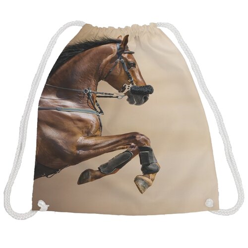 фото Joyarty сумка-рюкзак смелая лошадь (bpa_16153) бежевый