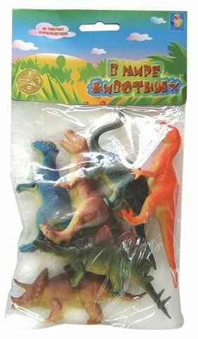 Набор фигурок "В мире животных", "Динозавры", 6 шт, 10 см, 1TOY, Т50484