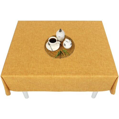 Скатерть на стол тканевая водоотталкивающая Maifon Лён Gold 220х140см