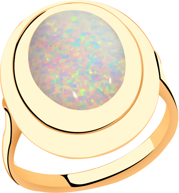 Кольцо Diamant online, золото, 585 проба, опал