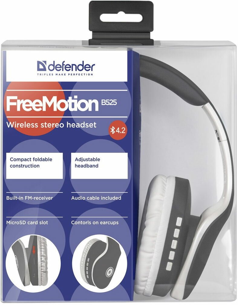 Defender FreeMotion B525, черный/белый - фото №12