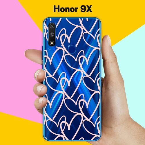 Силиконовый чехол Сердца на Honor 9X