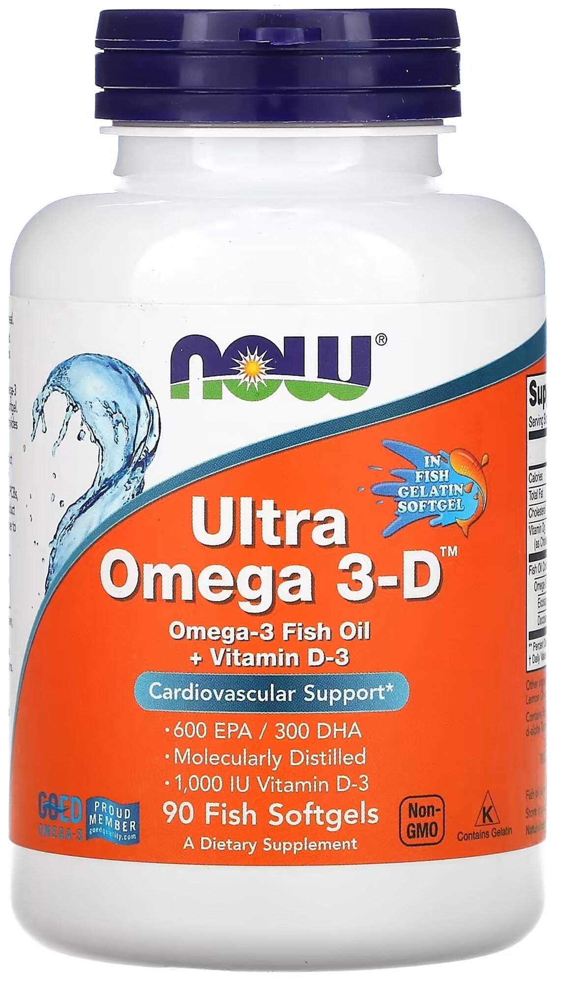 Капсулы NOW Ultra Omega 3-D