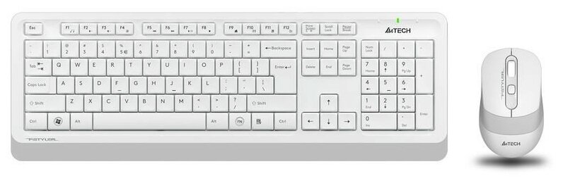 A-4Tech Клавиатура и мышь Wireless A4Tech FG1010 WHITE бело-серая, USB 1147575