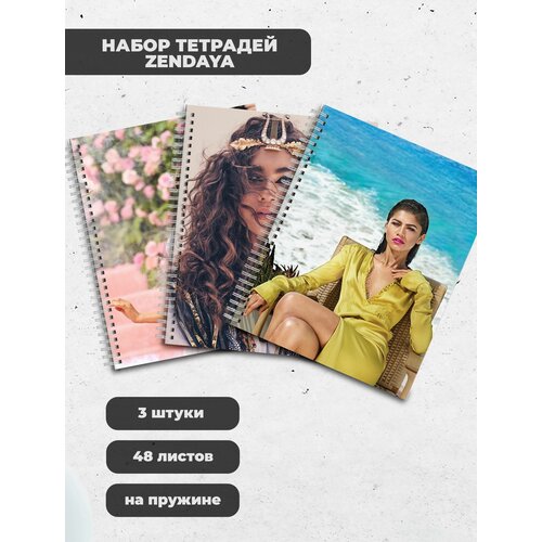 Набор тетрадей (3шт.) 48л. Зендея / Zendaya