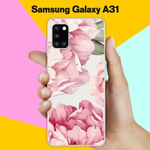 Силиконовый чехол Пионы на Samsung Galaxy A31 силиконовый чехол на oppo a31 пионы для оппо а31