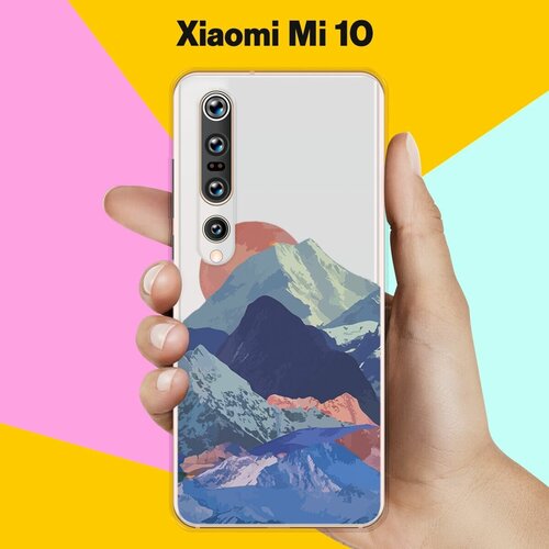 Силиконовый чехол Горы на Xiaomi Mi 10 силиконовый чехол лама на xiaomi mi 10