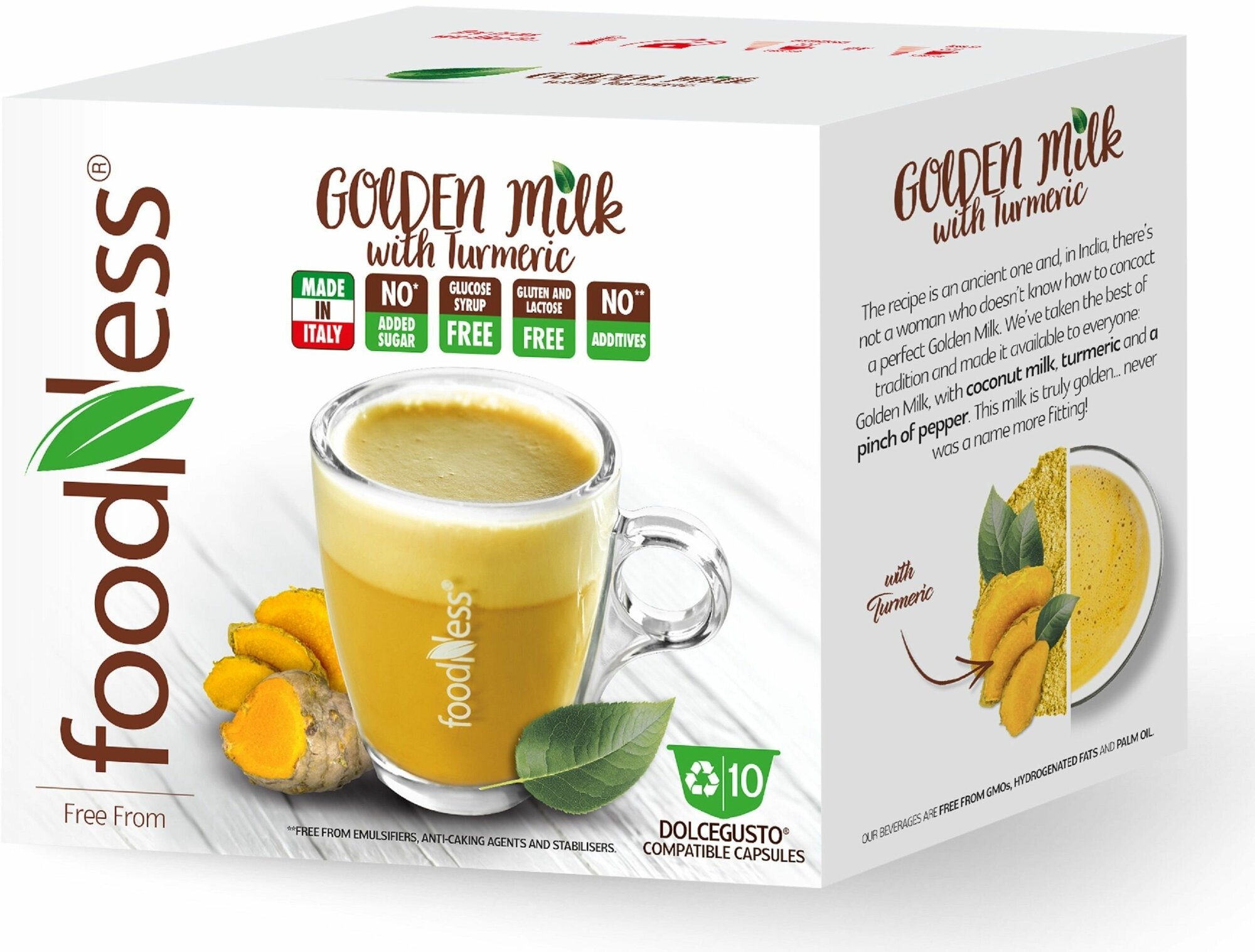 Велнес-напиток "Золотое Молоко с куркумой" (Golden Milk) 10шт*14 гр в капсулах dolce gusto