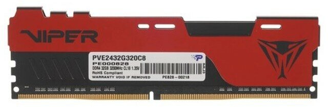 Модуль памяти DDR4 32GB Patriot Viper Elite II PC4-25600 3200MHz CL18 радиатор 1.35V retail - фото №12