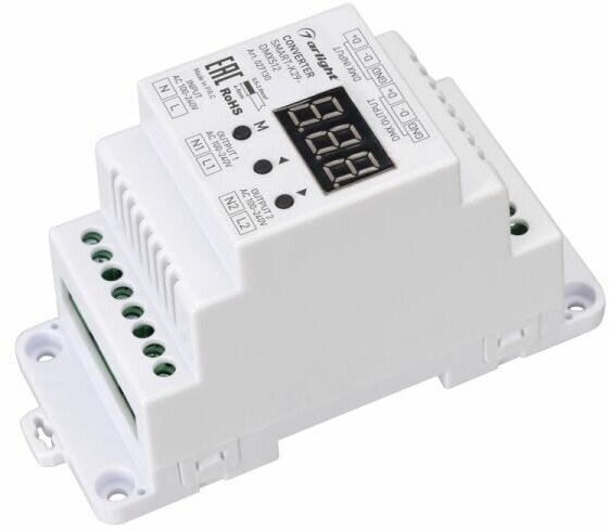 Конвертер Arlight Smart-K29-DMX512 (230V, 2x1.2A, Triac, Din) 027130