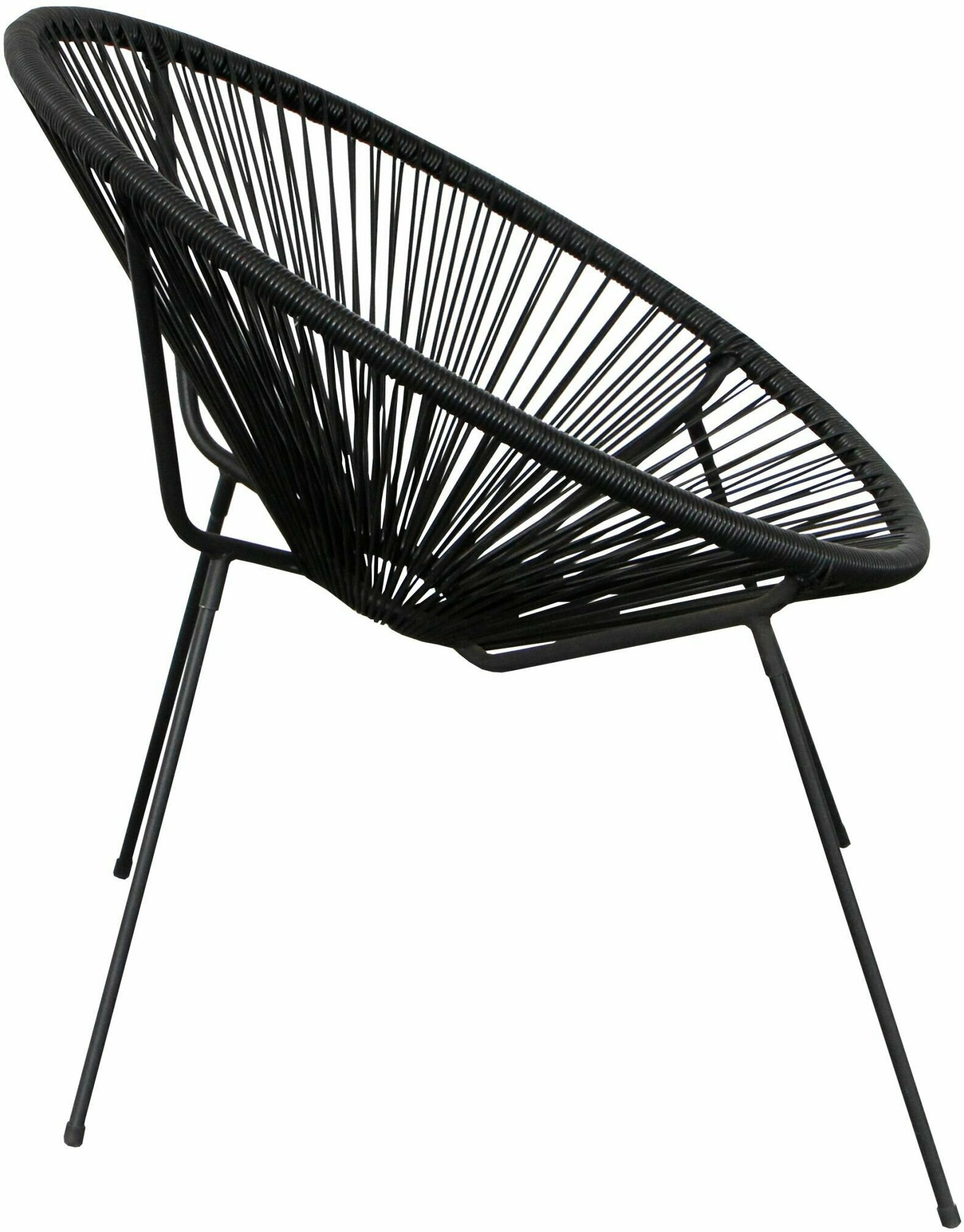 Комплект садовой мебели Acapulco, набор садовой мебели из ротанга, 2 кресла и журнальный столик, цвет черный - фотография № 5