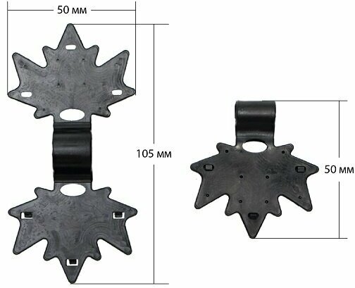 Набор пластиковых клипс "Кленовый лист" (20 шт.), разборная конструкция, надежная фиксация, для крепления укрывных материалов, для затеняющей и ограждающей сетки - фотография № 4