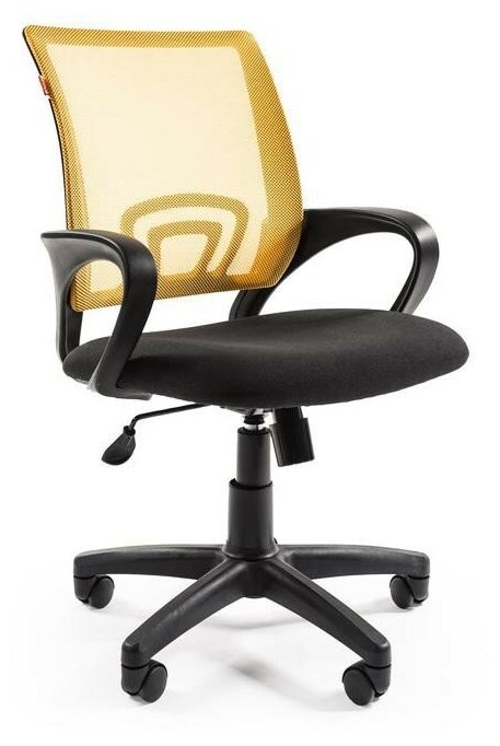 Кресло VT-EChair-304 TC Net ткань черн/сетка желтая, пластик