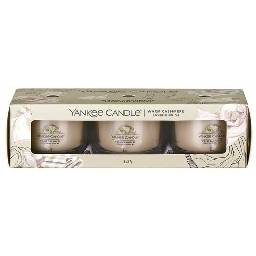 Подарочный набор из 3 свечей Yankee Candle Votive Warm Cashmere