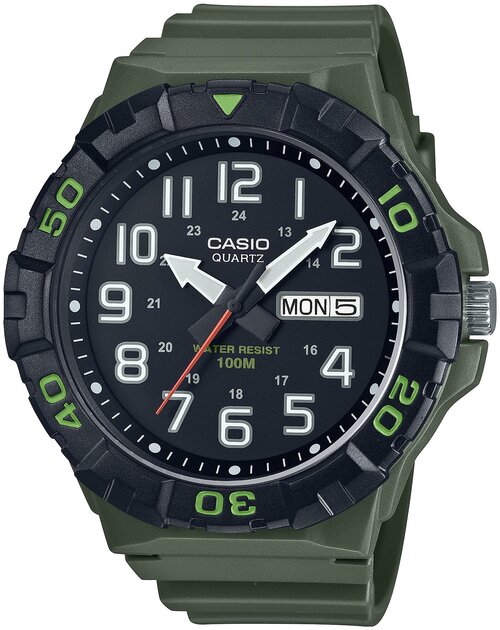 Наручные часы CASIO Наручные часы Casio Collection MRW-210H-3A, зеленый, хаки