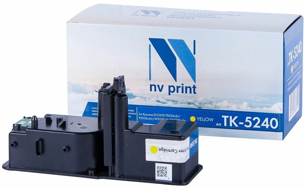 Картридж совместимый NV PRINT NV-TK5240Y для Kyocera Ecosys P5026cdn/P5026cdw/M5526cdn/M5526cdw, желтый