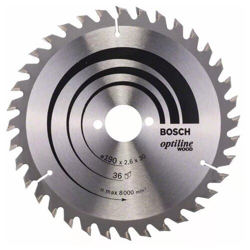 Пильный диск BOSCH Optiline Wood 2608640616 190х30 мм