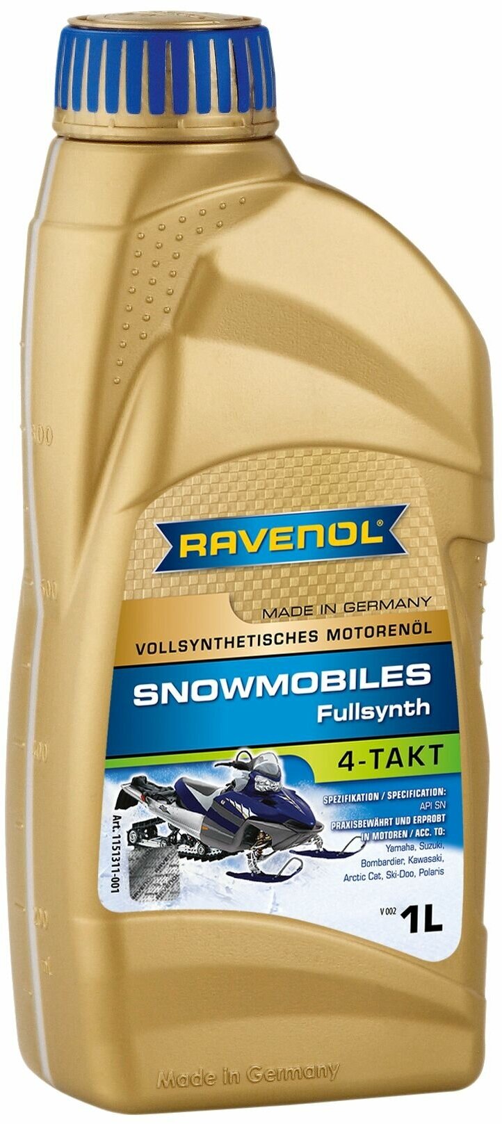 Масло для 4-Такт снегоходов RAVENOL Snowmobiles 4-Takt Fullsynth. (1л) new