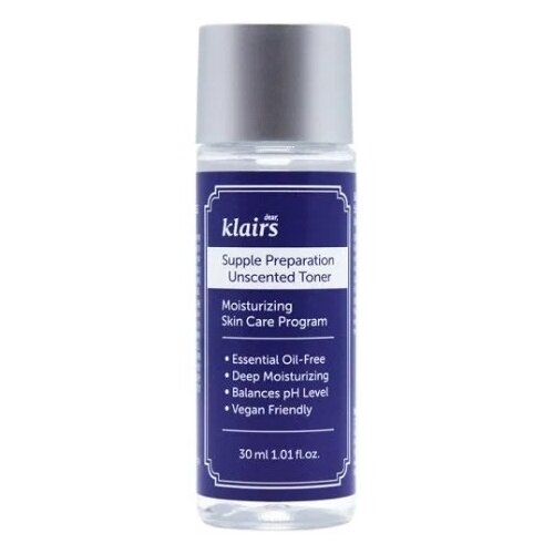 Klairs Тоник Supple Preparation Unscented, 30 мл klairs тоник supple preparation facial 30 мл