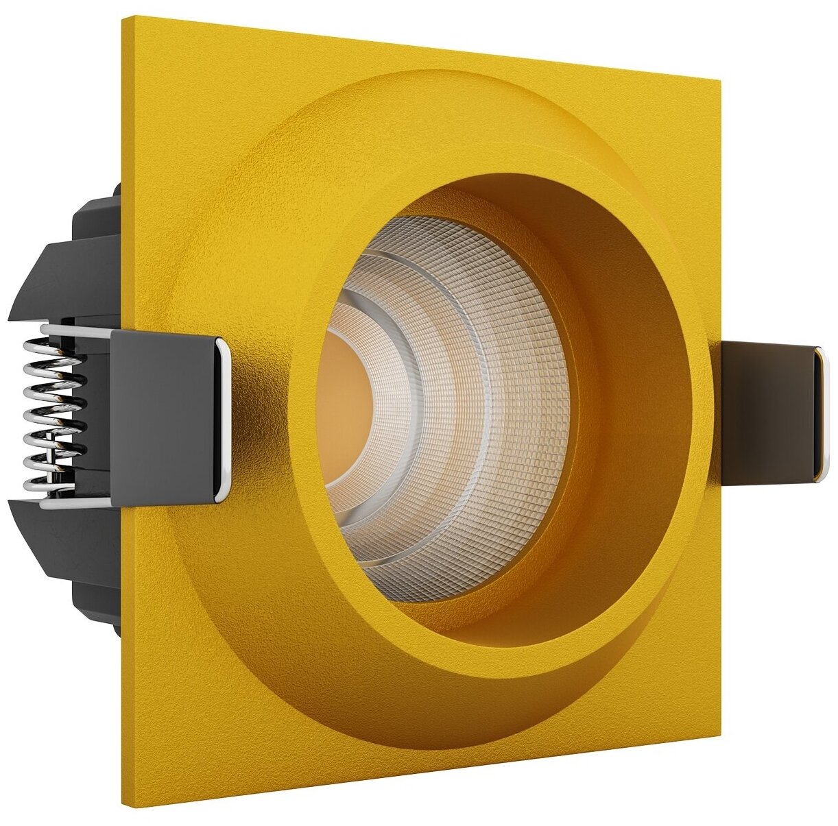 фото Встраиваемый светодиодный потолочный светильник, спот подвесной квадратный Ledron GIZA Gold 15W