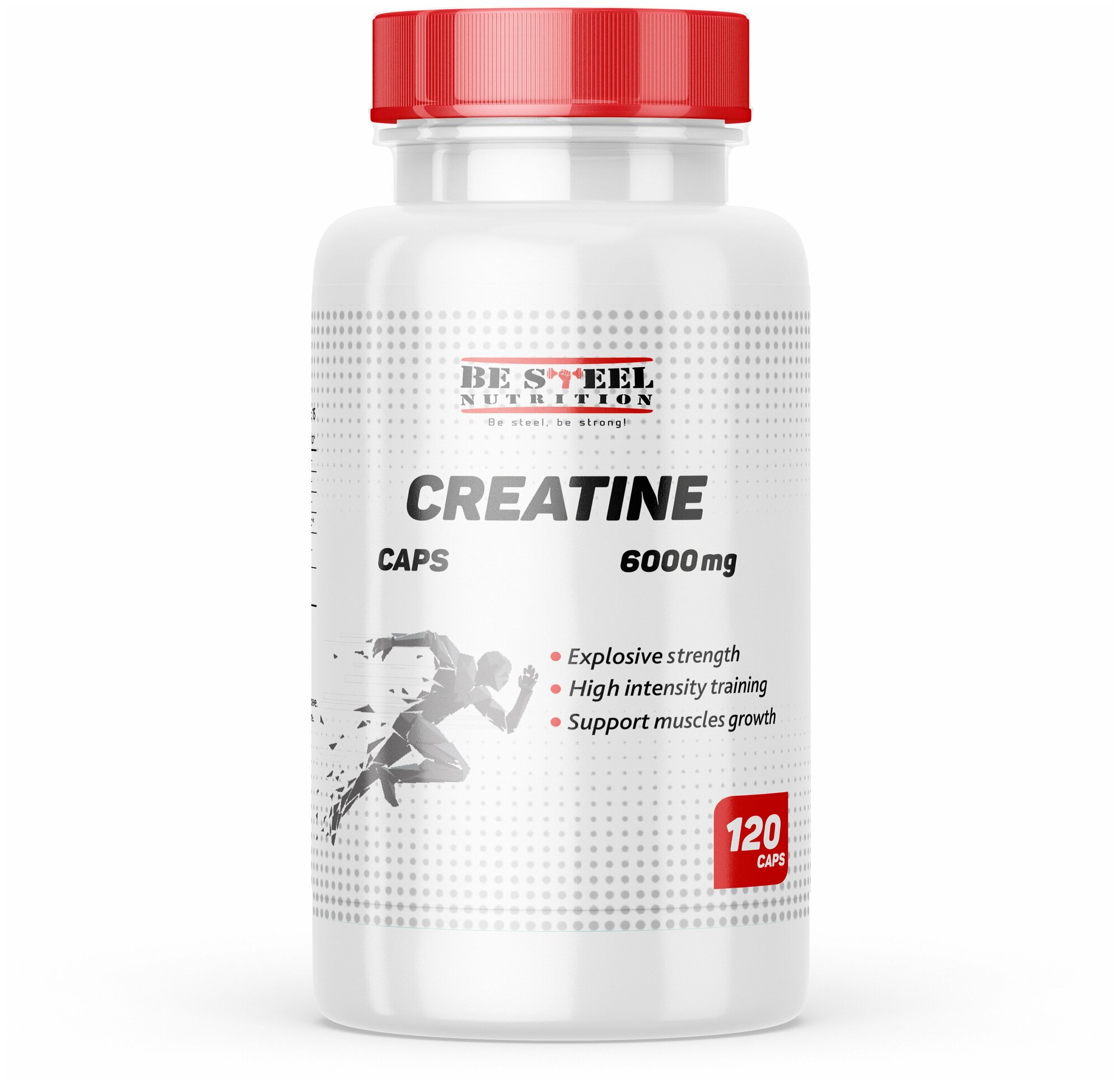 Креатин микронизированный Be Steel Nutrition Creatine 6000 Caps 120капс