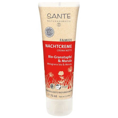 фото Sante Night Cream Bio-Granatapfel & Marula Крем ночной для лица Био-гранат и марула, 75 мл