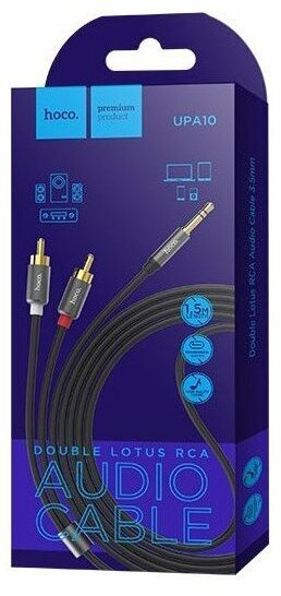 Кабель Hoco UPA10 Jack 3,5mm(m) - 2xRCA(m) — фото 4