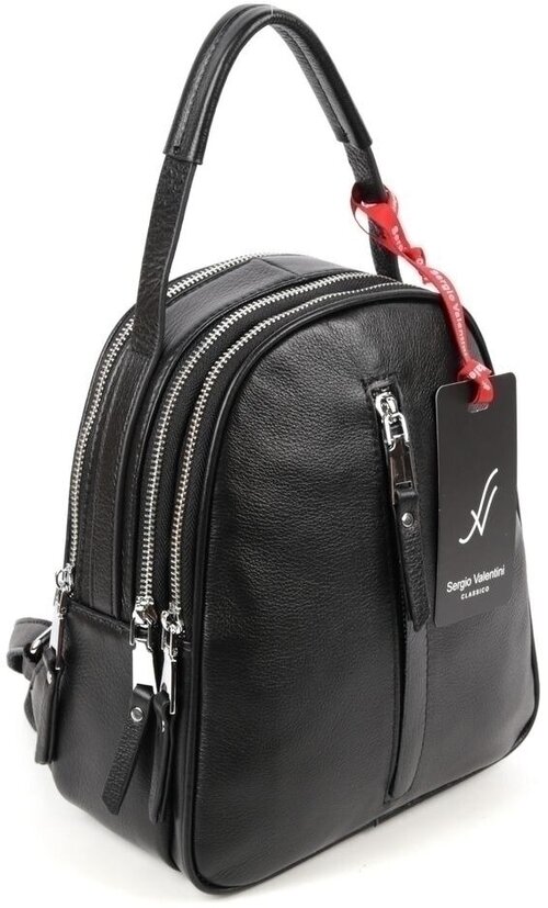 Рюкзак Sergio Valentini SV-13061 Блек, 2, фактура гладкая, черный