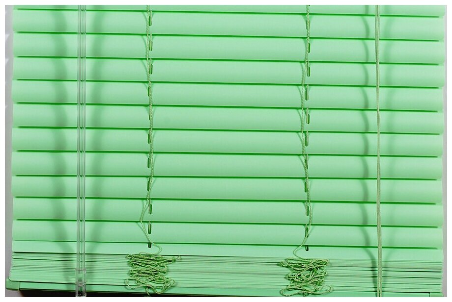 Жалюзи горизонтальные пластиковые 80*160 см, Зеленый - фотография № 6