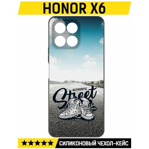 Чехол-накладка Krutoff Soft Case Кроссовки мужские Уличный стиль для Honor X6 черный чехол накладка krutoff soft case кроссовки мужские уличный стиль для honor 30 черный