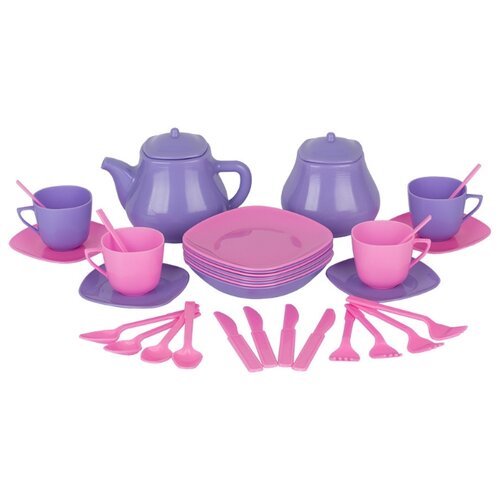 фото Набор посуды стром мальвина у535 розовый/фиолетовый