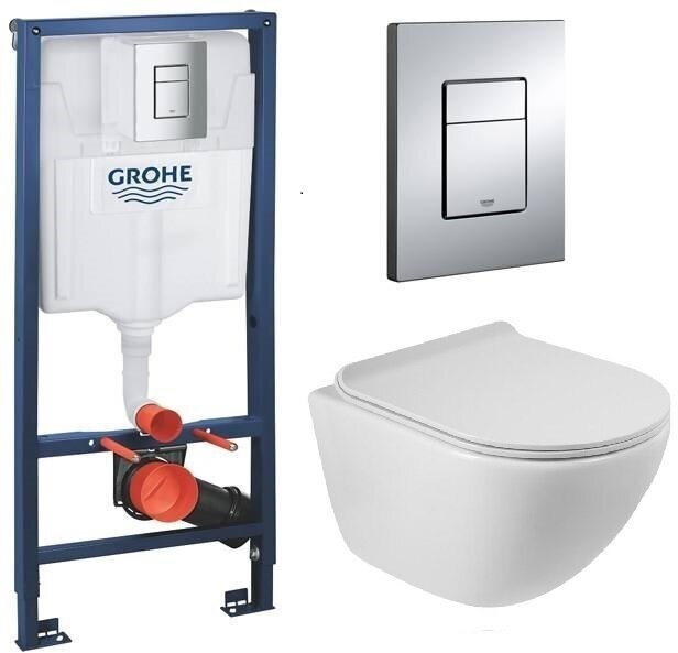 Готовый комплект: Инсталляция Grohe 38772001 + унитаз подвесной Amanda BelBagno BB051CHR