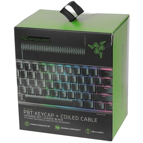Набор Razer PBT Keycap + Coiled Cable Classic Black RC21-01490800-R3M1