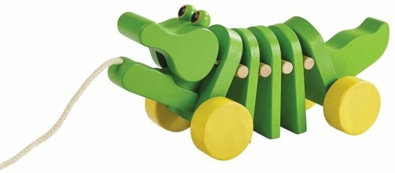 Каталка Plan Toys «Танцующий крокодил», зелёный