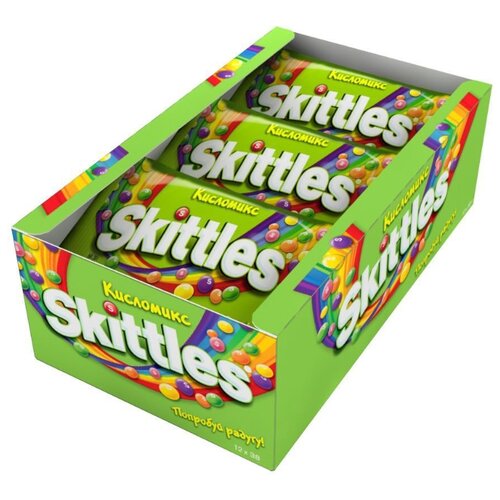 фото Драже Skittles Кисломикс, 12 шт. по 456 г