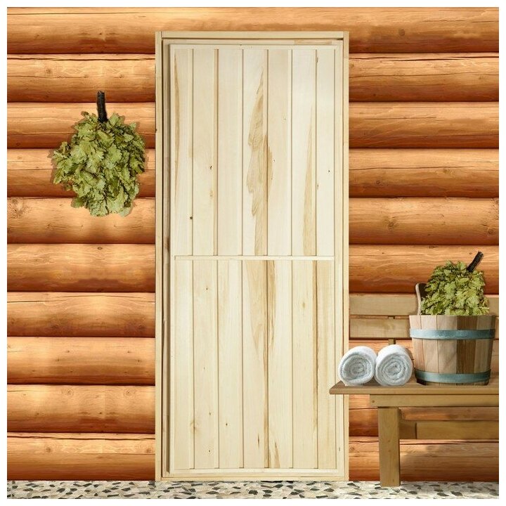 Дверь для бани и сауны "Эконом", 160×70см - фотография № 1