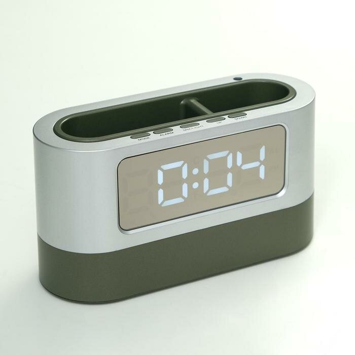 Часы - органайзер электронные с будильником, настольные, с календарем, секундомером, 3ААА