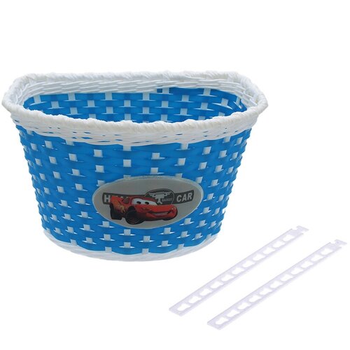 Корзина детская Машинка синяя 24х15 см передняя плетеная (пластик) 00-170433