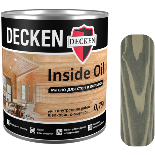 Масло для стен и потолков Decken Insidе Oil графит 0,75 л